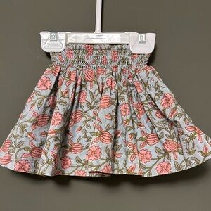 Almirah Floral Skirt with Pink and Green Pattern 6-12 Months